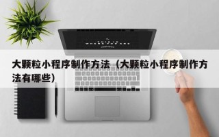衢州大颗粒小程序制作方法（大颗粒小程序制作方法有哪些）